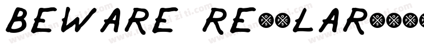 Beware Regular字体转换